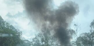 Colisão deixa carro em chamas na BR-381 em São Gonçalo do Rio Abaixo