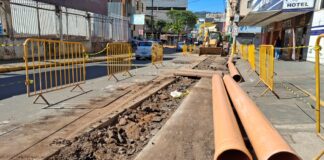 Trânsito será bloqueado na Getúlio Vargas durante obras da ETE Carneirinhos