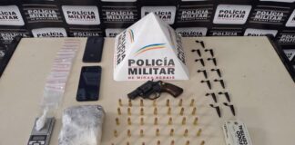 Polícia Militar prende jovem por porte ilegal de arma e tráfico de drogas em João Monlevade