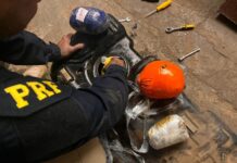 PRF apreende “Ice Nug” dentro do tanque de combustível de um automóvel na BR-262