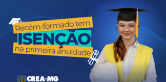 Crea MG: Recém-formados têm isenção da primeira anuidade