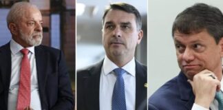 Pesquisa mostra Flávio e Tarcísio à frente de Lula em um possível segundo turno