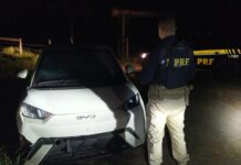 BYD roubado na BR-262 é recuperado pela PRF em Rio Casca