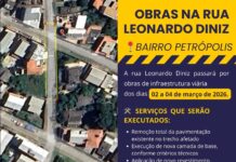 Prefeitura anuncia cronograma de obras na Rua Leonardo Diniz