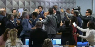 Pancadaria suspende CPMI do INSS após decisão de quebra de sigilo de Lulinha