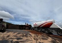 Última vítima de acidente entre caminhões na BR-381 é resgatada após horas de trabalho e levada de helicóptero para BH