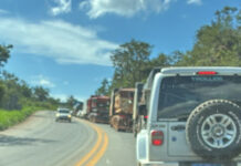 Trânsito intenso marca saída de BH na BR-381 durante obras nesta quarta-feira