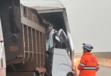 Acidente na BR-381 em Nova União provoca morte de caminhoneiro e causa congestionamento na rodovia