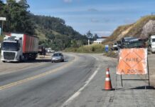 Obras na BR-381 seguem entre os dias 5 e 11 de julho
