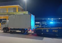 Motorista é preso com caminhão furtado e placas adulteradas na BR-381, em Nova Era