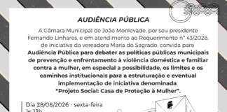 Câmara de João Monlevade realiza audiência pública sobre prevenção e enfrentamento à violência doméstica