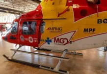Helicóptero dos Bombeiros transfere criança de 3 anos de Itabira para Belo Horizonte