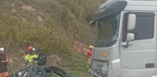 Grave acidente na BR-381 deixa duas pessoas mortas em São Gonçalo do Rio Abaixo