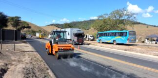 Obras provocam intervenções em diferentes pontos da BR-381 entre Caeté e Governador Valadares