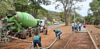 Novo passeio é construído em trecho da avenida Aeroporto, no Vila Tanque